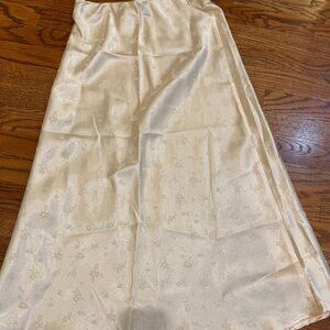 Cream Midi Floral Skirt